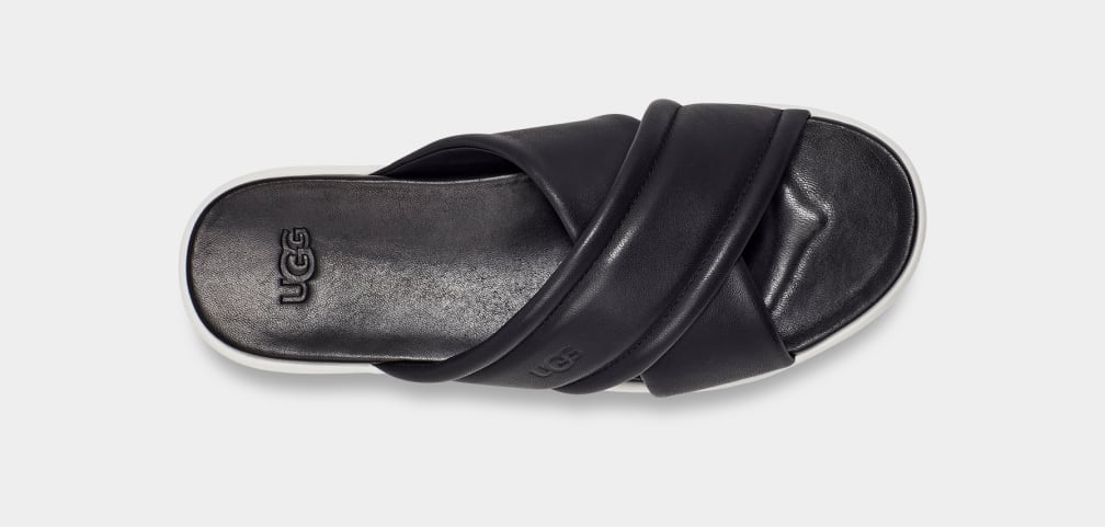 Black Ugg Zayne Crossband Women Slides | 258430-YOP