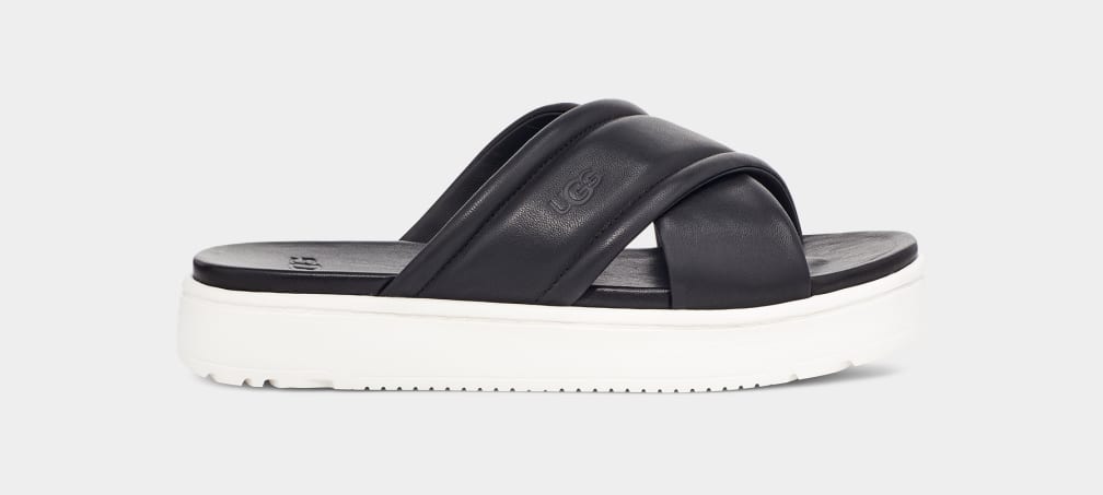 Black Ugg Zayne Crossband Women Slides | 258430-YOP