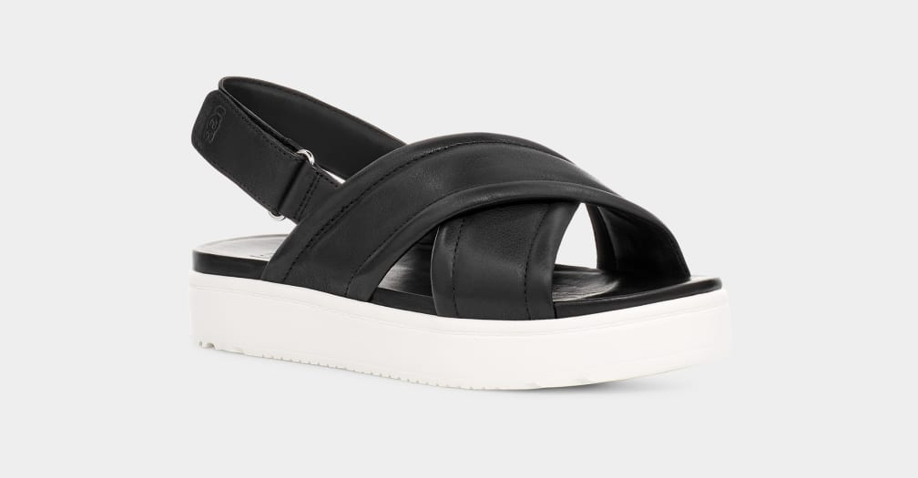 Black Ugg Zayne Slingback Women Sandals | 275013-IJD