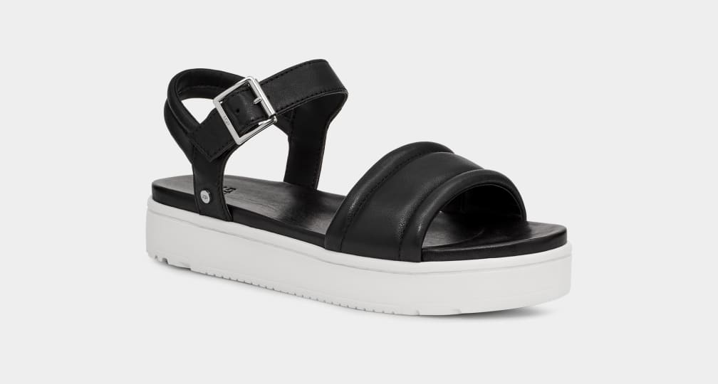 Black Ugg Zayne Strap Women Sandals | 986105-HRF