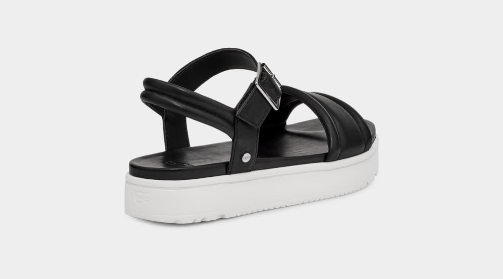 Black Ugg Zayne Strap Women Sandals | 986105-HRF