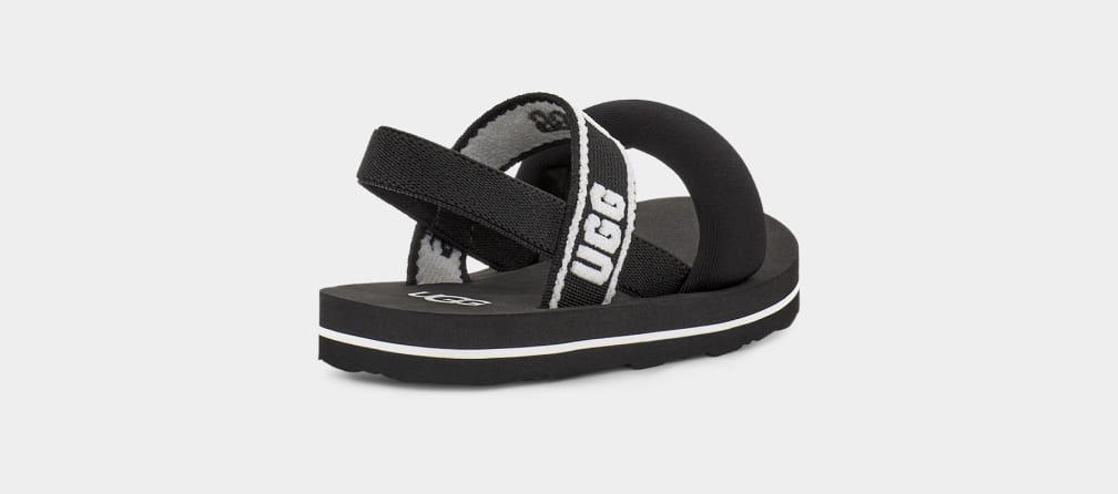 Black Ugg Zuma Sling Kids' Sandals | 098217-DKQ