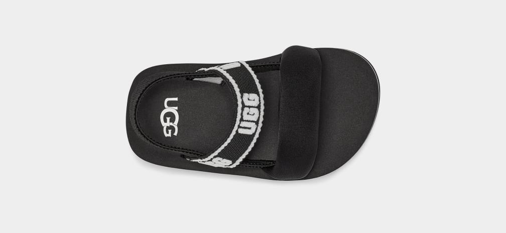 Black Ugg Zuma Sling Kids' Sandals | 098217-DKQ