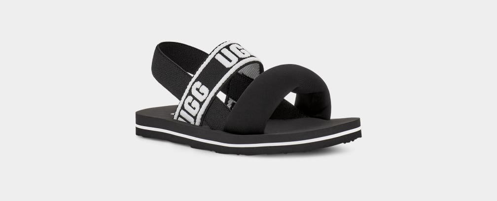 Black Ugg Zuma Sling Kids' Sandals | 208761-ESR