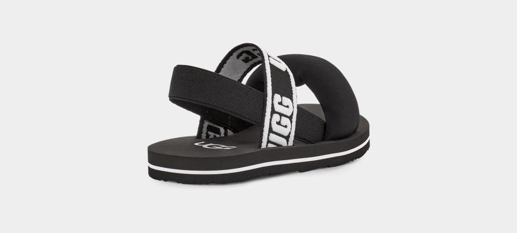 Black Ugg Zuma Sling Kids' Sandals | 208761-ESR