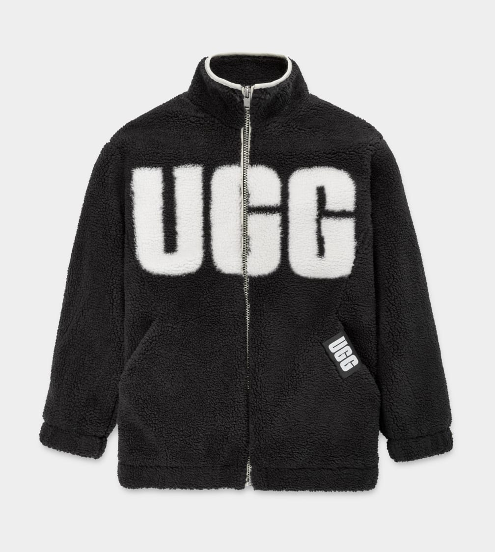 Black / Cream Ugg Raquelle Women Jackets | 073524-CKQ