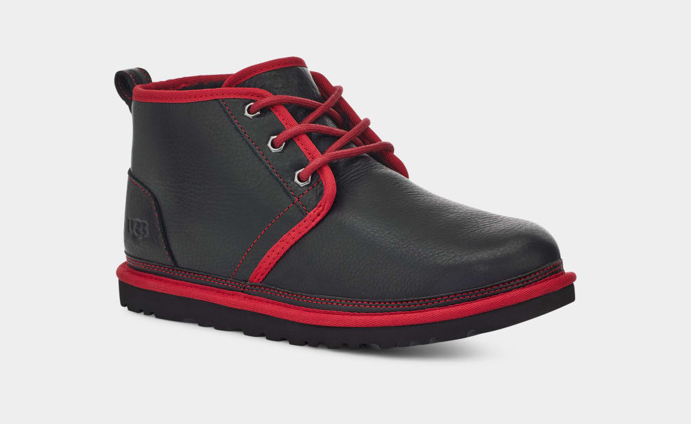 Black / Red Ugg Neumel Leather Men Boots | 470829-JFB