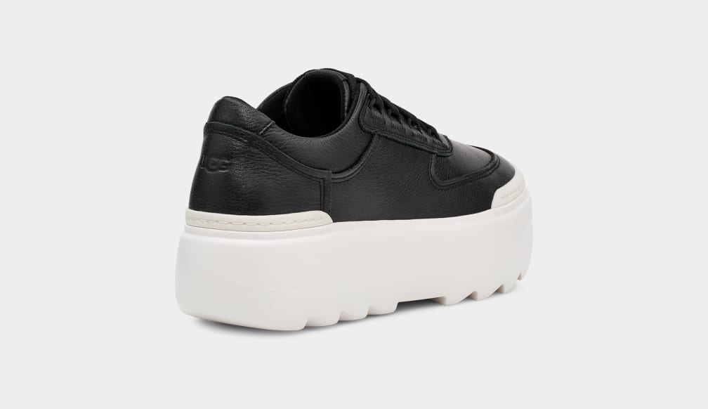 Black / White Ugg Marin Mega Lace Women Sneakers | 074861-FEV