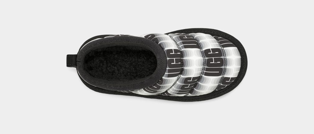 Black / White Ugg Tasman LTA Wavelength Kids' Slippers | 670321-JKT