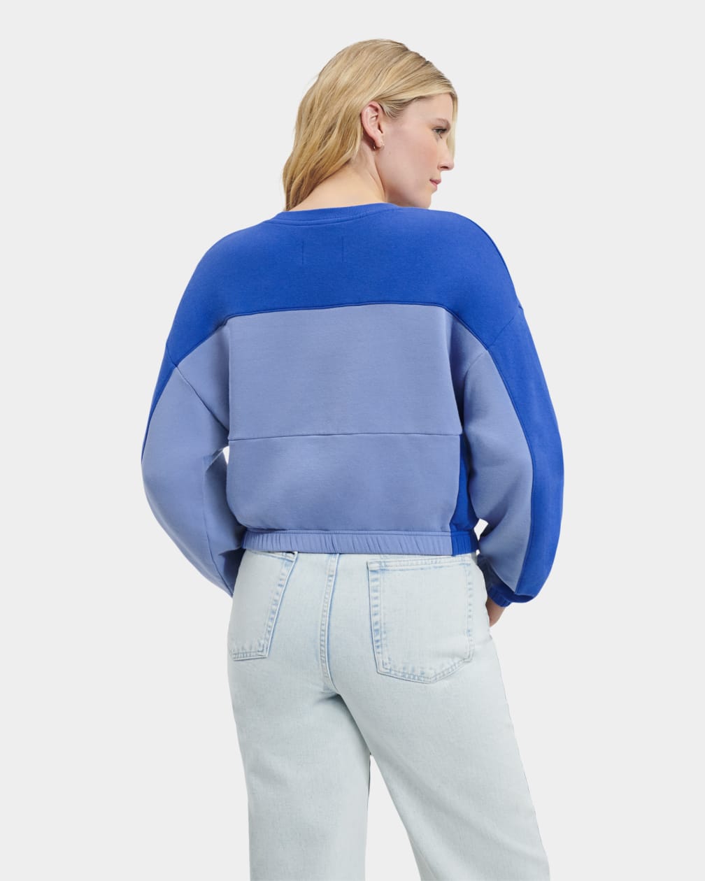 Blue Ugg Aryia Cropped Pullover Blocked Women Sweatshirt | 861720-UVW