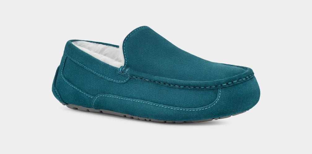 Blue Ugg Ascot Men Moccasins | 740815-ZDV