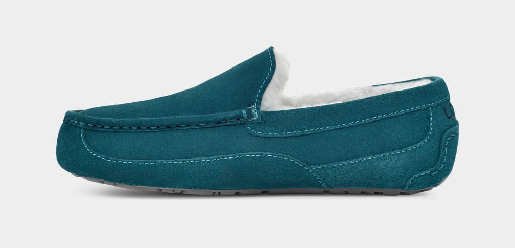 Blue Ugg Ascot Men Moccasins | 740815-ZDV