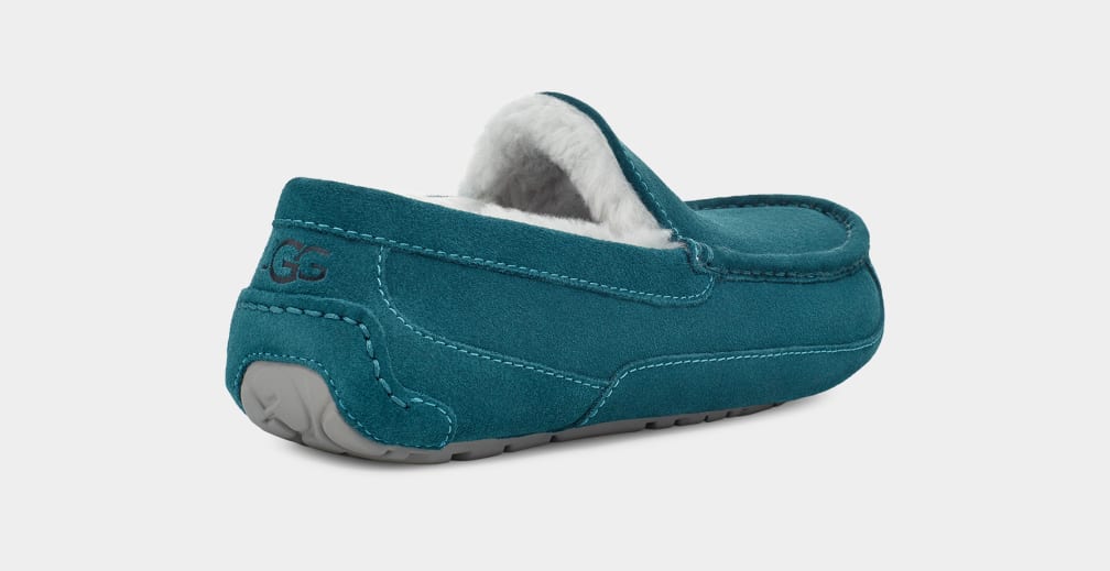 Blue Ugg Ascot Men Moccasins | 740815-ZDV