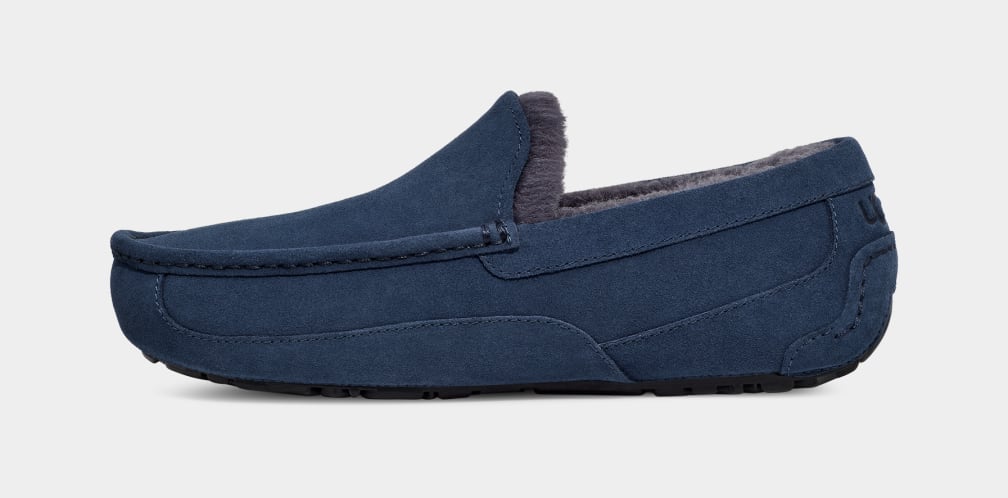 Blue Ugg Ascot Men Moccasins | 796012-UCY