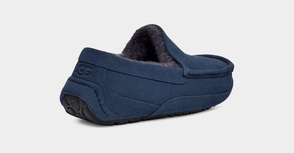 Blue Ugg Ascot Men Moccasins | 796012-UCY