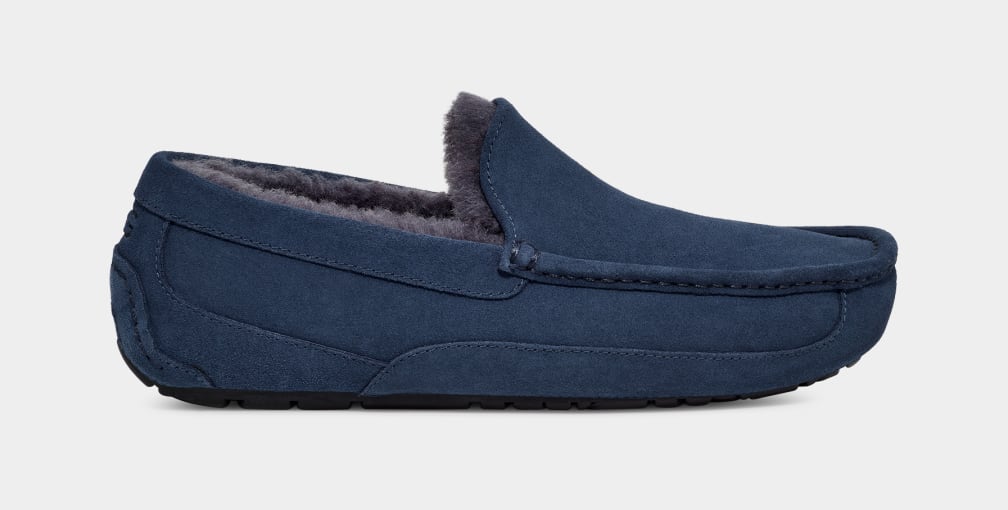 Blue Ugg Ascot Men Moccasins | 796012-UCY