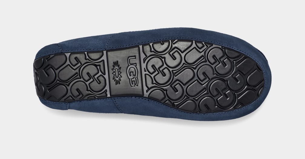 Blue Ugg Ascot Men Slippers | 378945-SWO