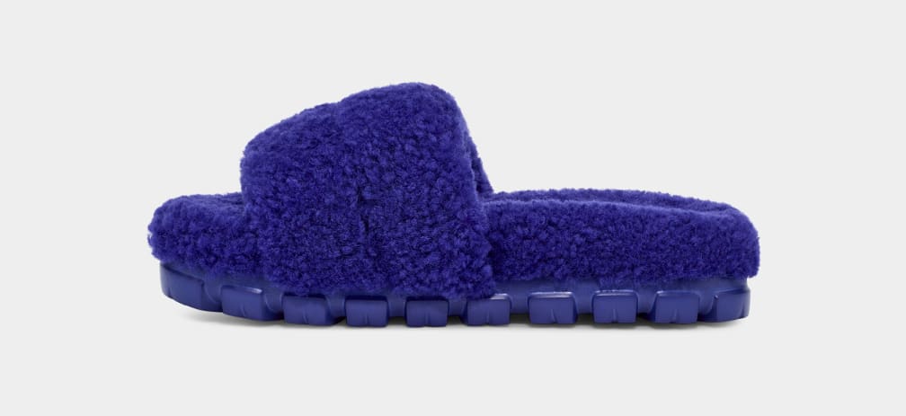 Blue Ugg Cozetta Curly Women Slippers | 476230-TLE