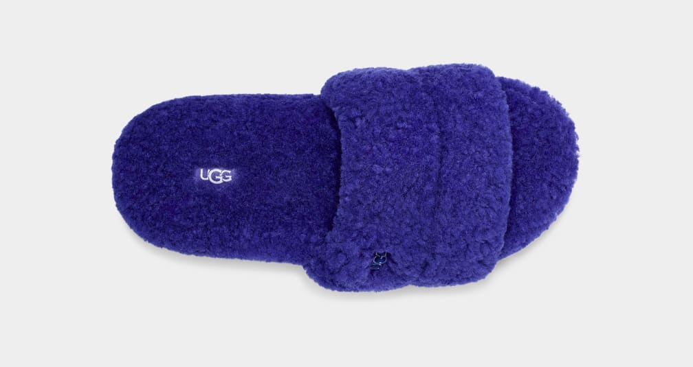 Blue Ugg Cozetta Curly Women Slippers | 476230-TLE