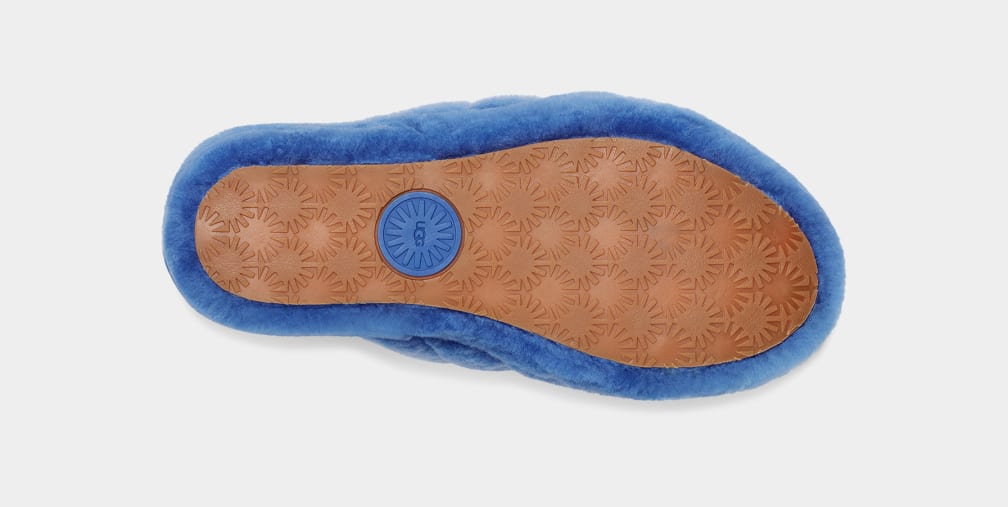 Blue Ugg Fluff Yeah Women Slippers | 325796-FEB