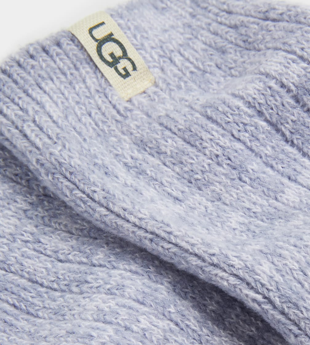 Blue Ugg Rib Knit Slouchy Crew Women Socks | 817254-BXT