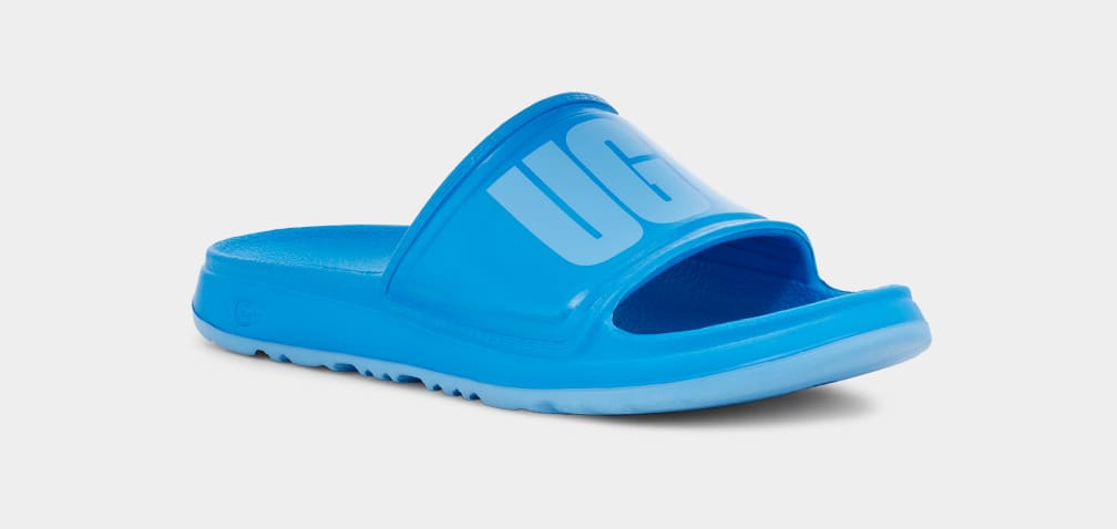 Blue Ugg Wilcox Men Slides | 490817-CQV