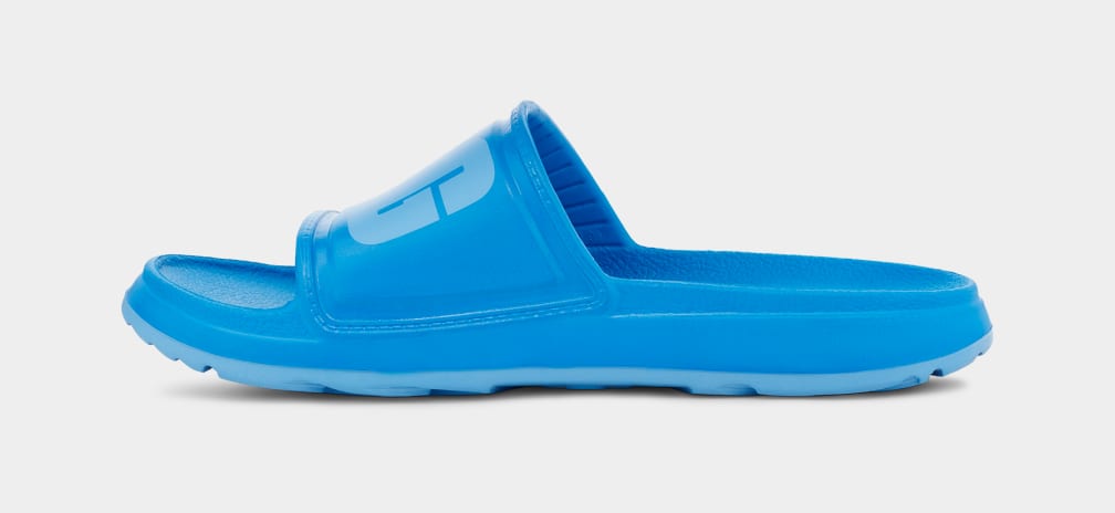 Blue Ugg Wilcox Men Slides | 490817-CQV