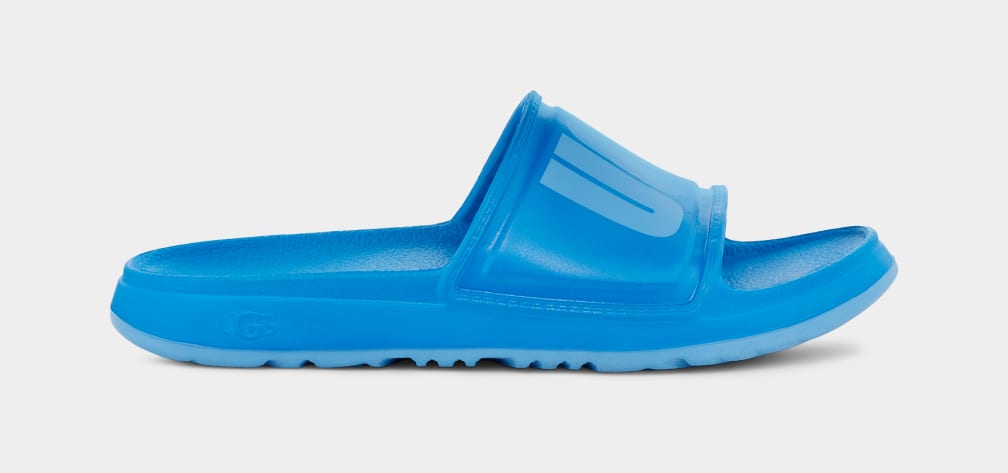 Blue Ugg Wilcox Men Slides | 490817-CQV