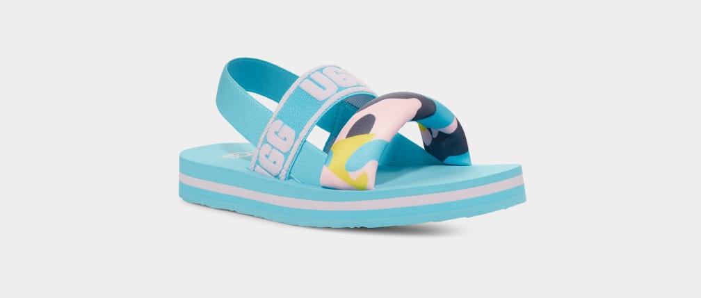 Blue Ugg Zuma Sling Camopop Kids' Sandals | 093874-ERS