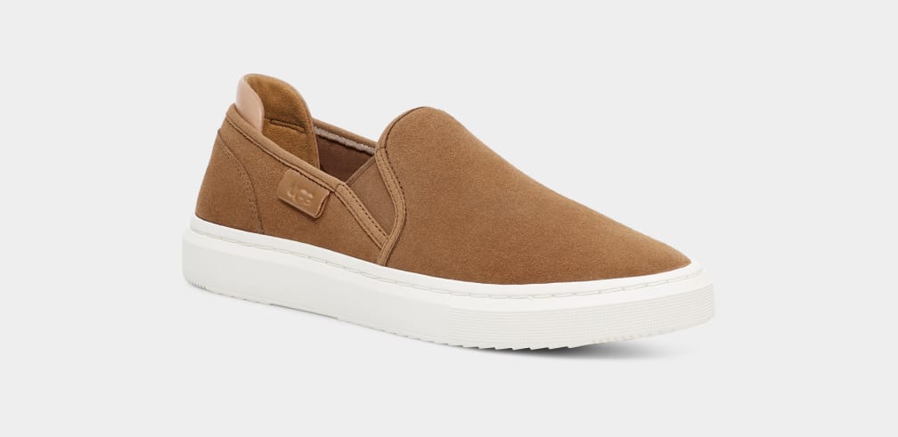 Brown Ugg Alameda Suede Women Slip On | 379102-MAU