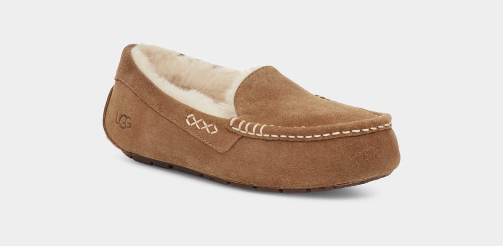 Brown Ugg Ansley Women Moccasins | 021467-LJV