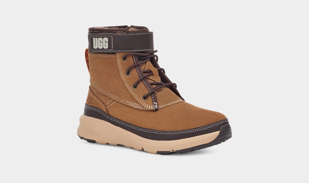 Brown Ugg Arren Weather Kids' Boots | 601942-DWP