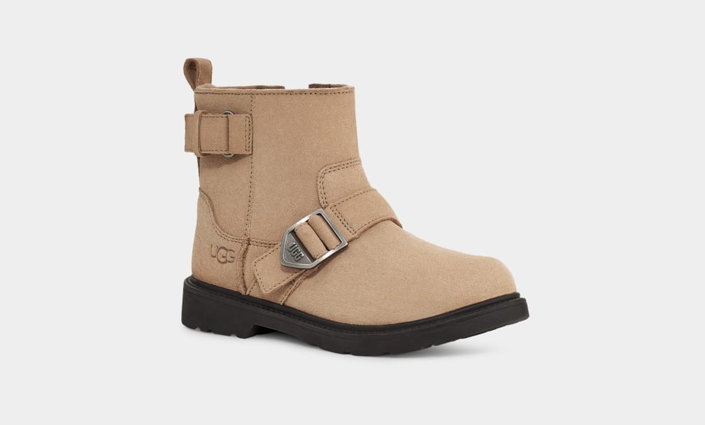 Brown Ugg Ashton Weather Kids' Boots | 247039-NQP