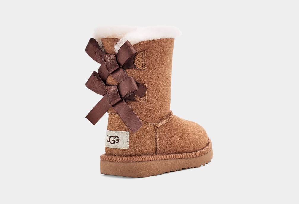 Brown Ugg Bailey Bow II Kids' Boots | 801367-NGH