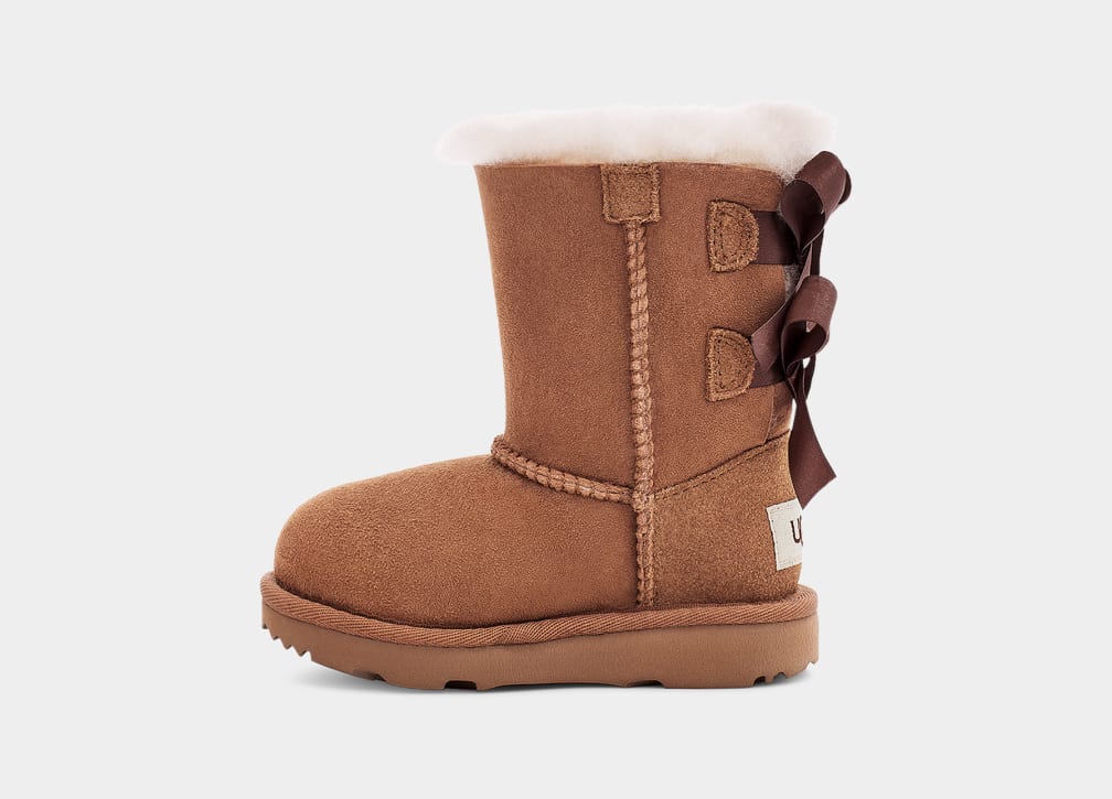 Brown Ugg Bailey Bow II Kids' Boots | 801367-NGH