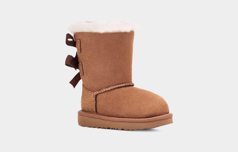 Brown Ugg Bailey Bow II Kids' Boots | 801367-NGH