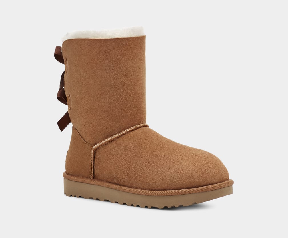 Brown Ugg Bailey Bow II Women Boots | 861297-QWN