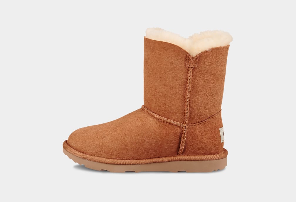 Brown Ugg Bailey Button II Kids' Boots | 170652-PFY