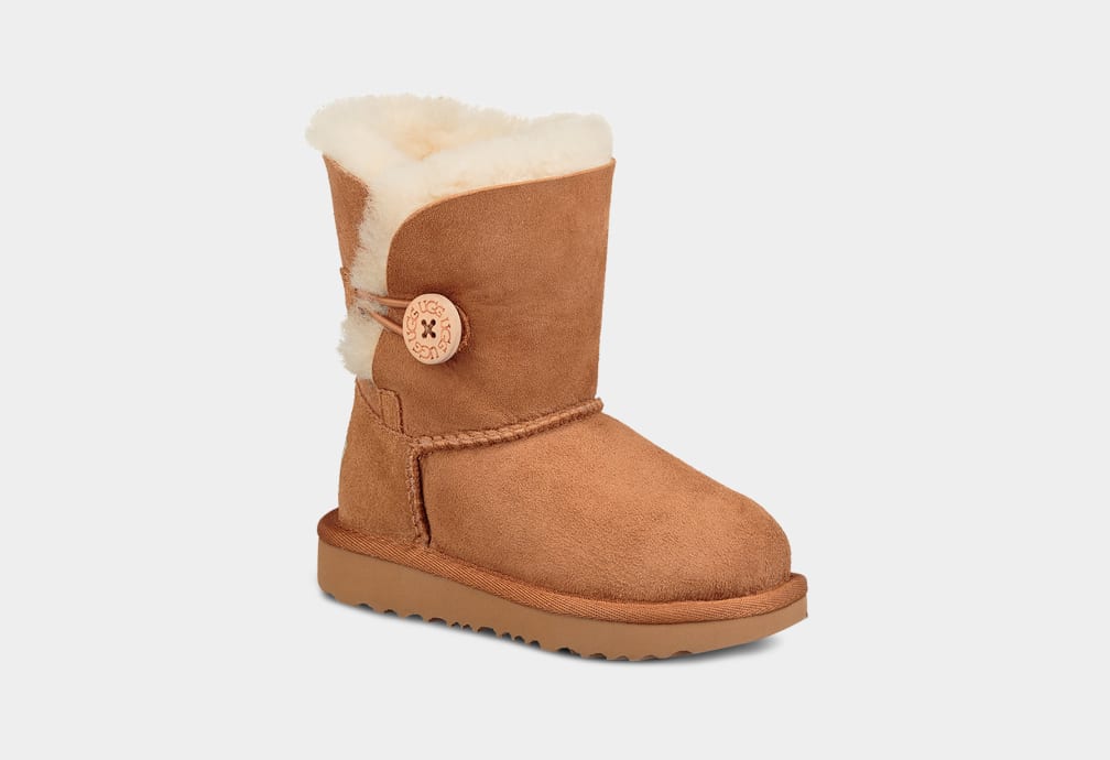 Brown Ugg Bailey Button II Kids' Boots | 940216-YLN