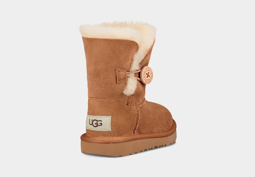 Brown Ugg Bailey Button II Kids' Boots | 940216-YLN