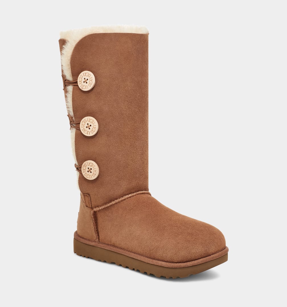 Brown Ugg Bailey Button Triplet II Women Boots | 679034-UTN