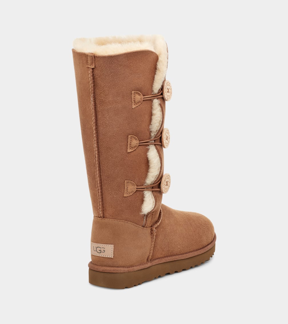 Brown Ugg Bailey Button Triplet II Women Boots | 679034-UTN