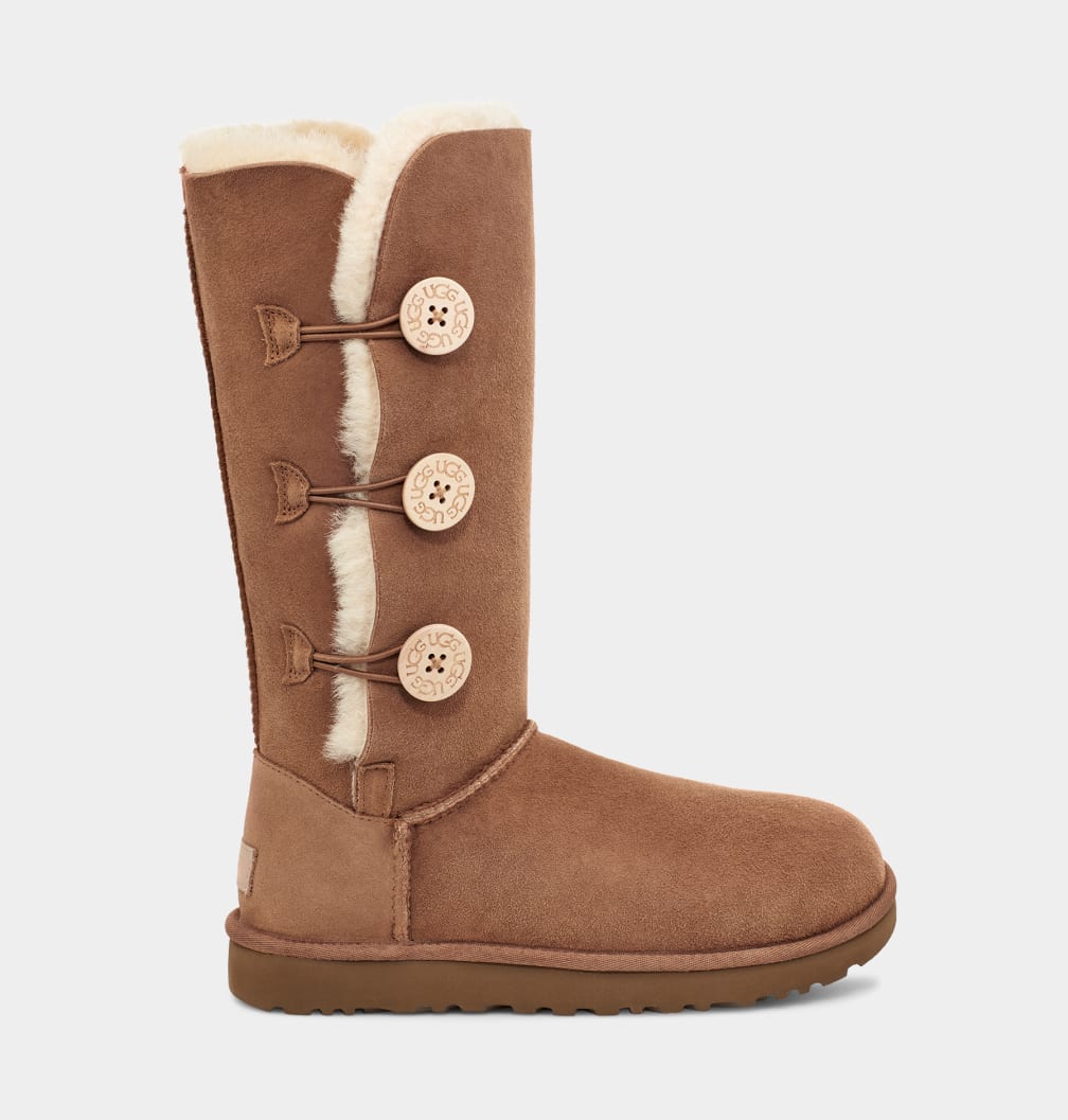 Brown Ugg Bailey Button Triplet II Women Boots | 679034-UTN