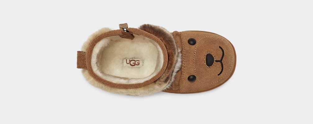 Brown Ugg Bear Stuffie Kids' Boots | 751984-CAF