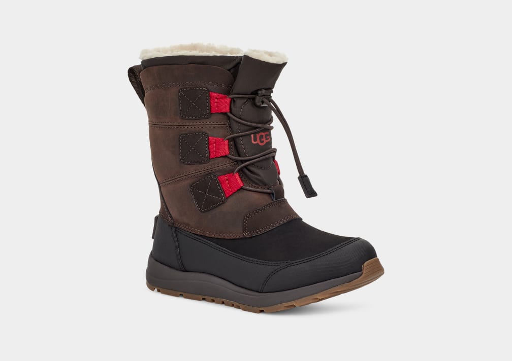 Brown Ugg Bellemore Weather Kids' Boots | 180964-DHO