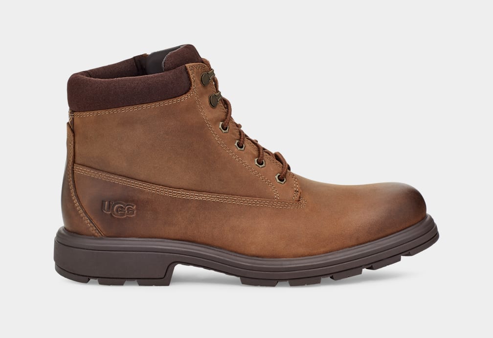 Brown Ugg Biltmore Mid Plain Toe Men Boots | 735049-WNT