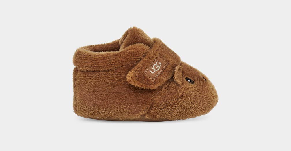 Brown Ugg Bixbee And Lovey Bear Stuffie Kids' Boots | 524398-ANG