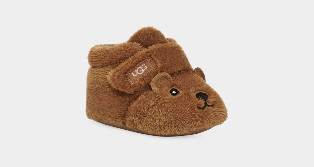 Brown Ugg Bixbee And Lovey Bear Stuffie Kids' Boots | 524398-ANG