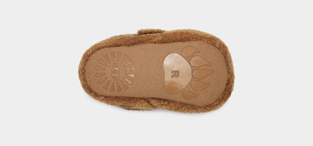 Brown Ugg Bixbee And Lovey Bear Stuffie Kids' Boots | 524398-ANG