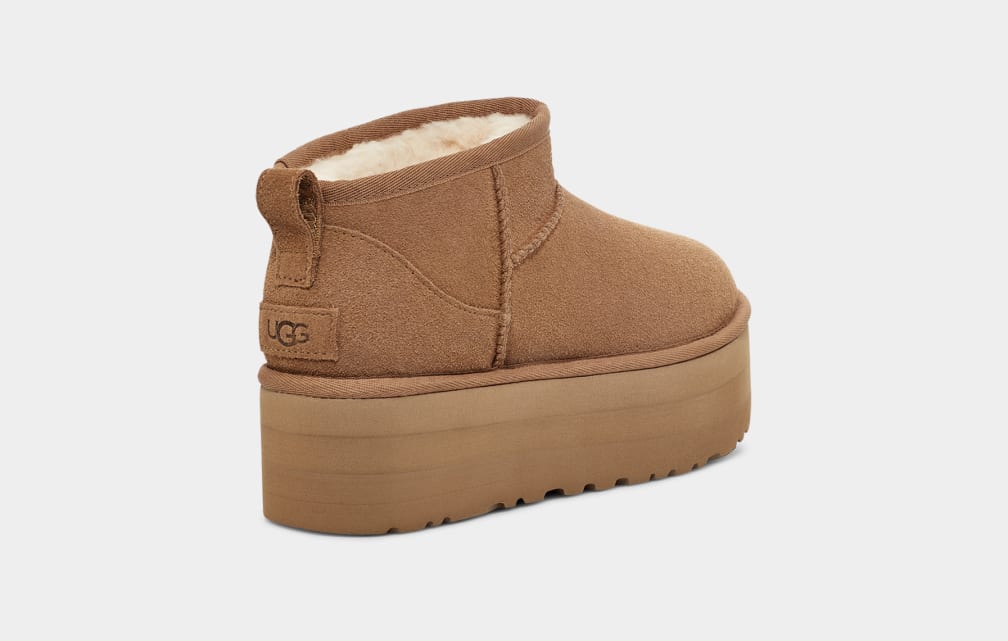 Brown Ugg Classic Ultra Mini Women Platform Boots | 980471-HVS